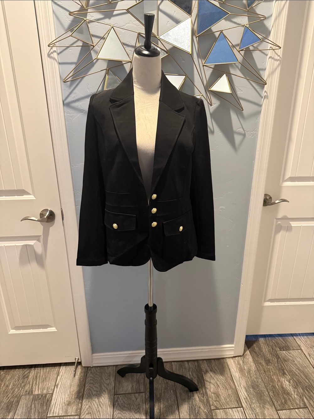 Joie Black Blazer with Gold-Tone Buttons